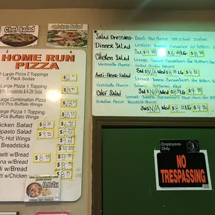 Menu as of July 2020.
