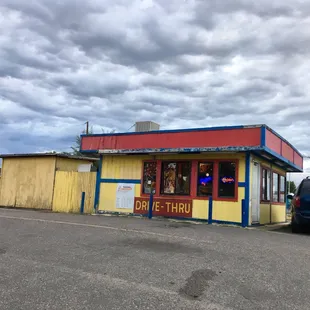 the front of the restaurant