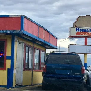 the front of the restaurant