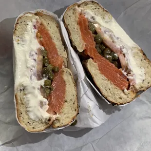Bagel with Cream Cheese and Lox