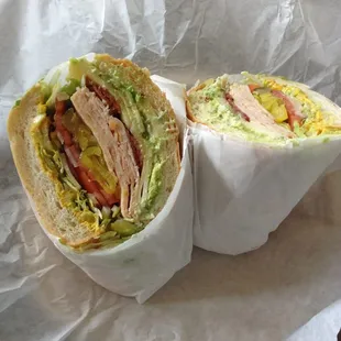 Huge turkey bacon avocado sandwich on a French roll - only $6.50!