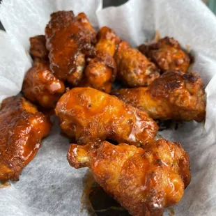 Hot Wings.  If they had been little crispier on the outside, they would have been better.  Nice flavor, however.