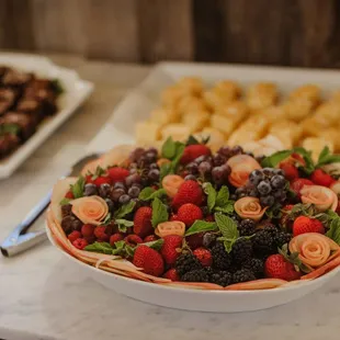 a variety of desserts on a table