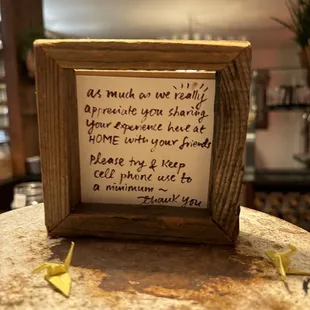 amazing quiet and intimate ambiance