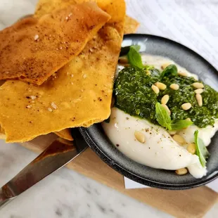Burrata with Crisps