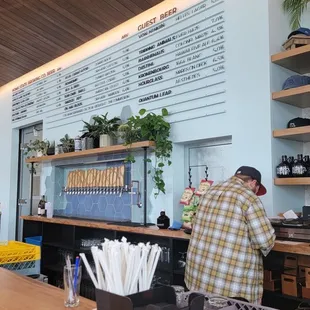 a man working at the bar