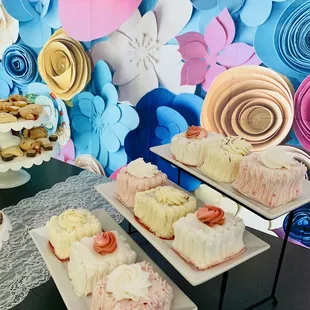 Cake Assortment. Faves are strawberry &amp; lemon cakes.