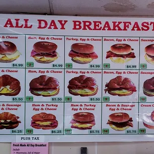 Latest sandwich pricing. 4-23-22.