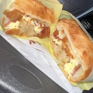 9. Bacon, Egg and Cheese on Croissant