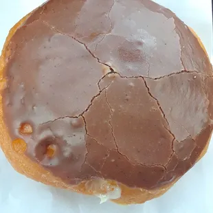 a chocolate frosted donut