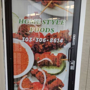 a vending machine with food on it