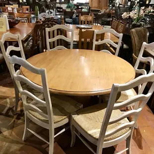 "Rand" Table W/6 Rush Seat Chairs $1499.