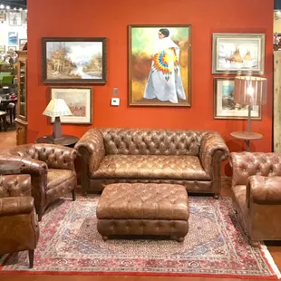 Restoration Hardware.                   5 Piece Chesterfield Style Set $9999