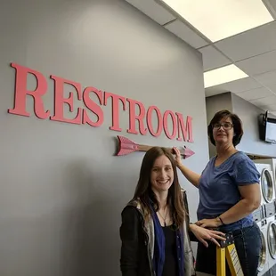 Restroom sign is done!