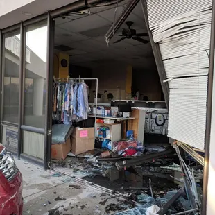November 30, 2017 a car drove into the store causing significant damage.
