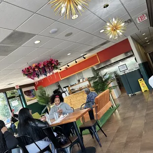 The restaurant interior