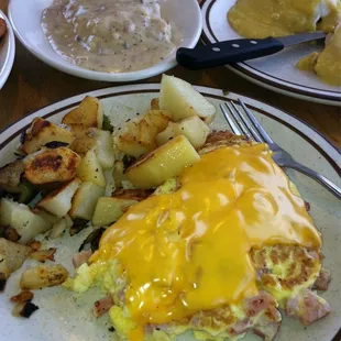 Ham n cheese omlette