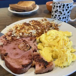 Ham Steak & Eggs