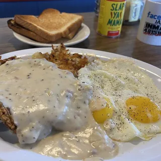 Chicken Fried Steak and Eggs