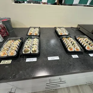 interior, sushi and sashimi