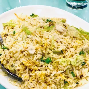 Salty fish and chicken fried rice
