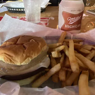 Deep Fried Bologna Sandwich and Fries
