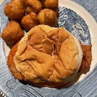 Buffalo chicken strip sandwich