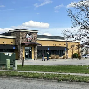 Outside
