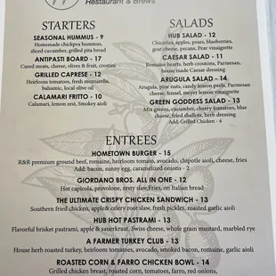 Lunch Menu