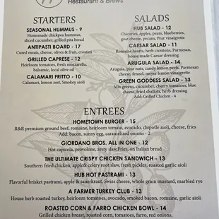 Lunch Menu