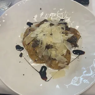 Short rib ravioli! Short rib was tender and the mushrooms were delicious! I felt it was a little salty. Nothing that can't be fixed.