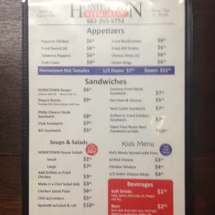 Starters &amp; Sandwiches