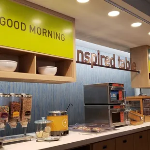 Breakfast: the waffles are really good made with buckwheat  flour