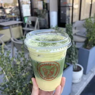 Sweet Corn Matcha Latte