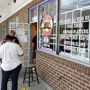 customers entering the store