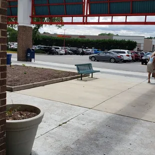 a man sitting on a bench
