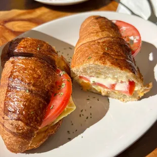 Golden croissant breakfast sandwich...so delicious