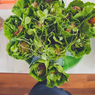 Mock Tuna Vegan Collard Green Wraps - yoga retreat lunch