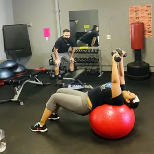 In studio Social Distance Training