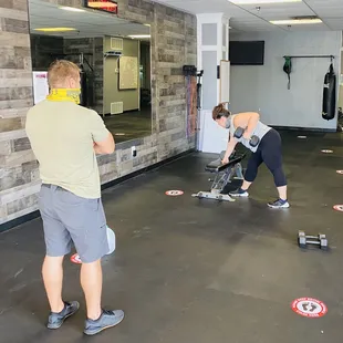 In studio Social Distance Training