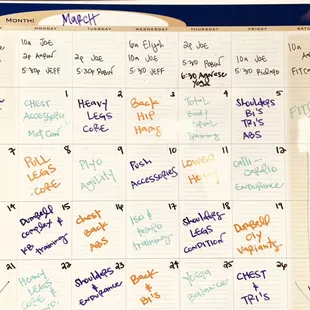 March FitCamp Calendar!
Notice: starting week of 3/8 Yoga @ 6am Tuesday will be switched to Thursday @ 6:30pm. Stay safe &amp; healthy!