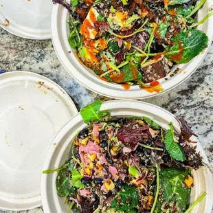 Sonoran bowl and spicy tofu bowl