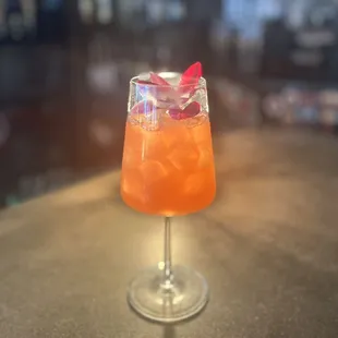 a cocktail in a glass