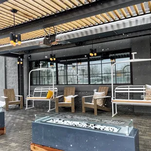 Fire pits, waiting area