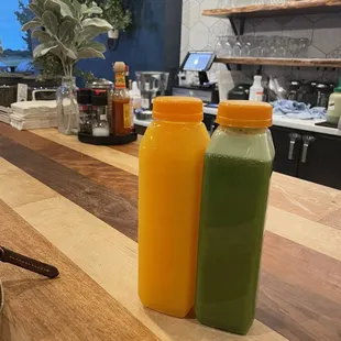 Fresh Squeezed juice , OJ and Jolly Green