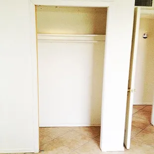 Clean closet interior.