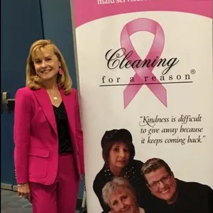 We help women battling cancer by donating free house cleaning.