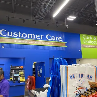 a customer at a customer care store