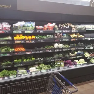 Fresh produce section.  They have great eggplants here!