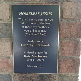 Homeless Jesus, Davidson